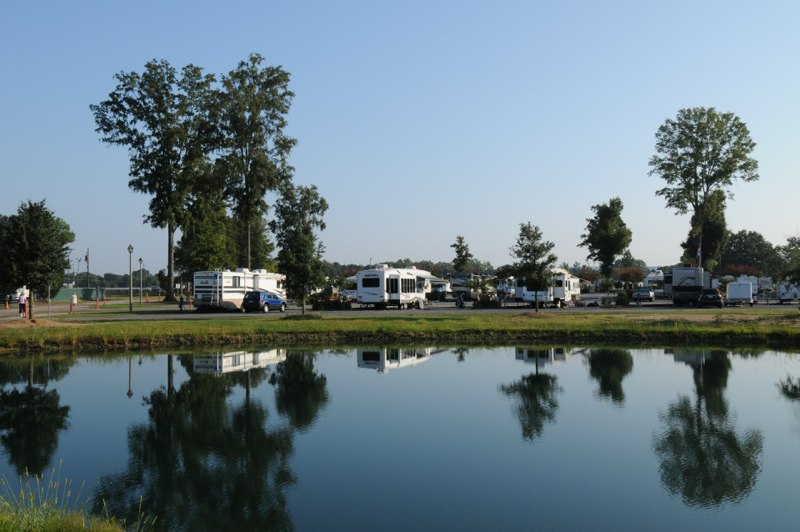 RV sites beside the pond
