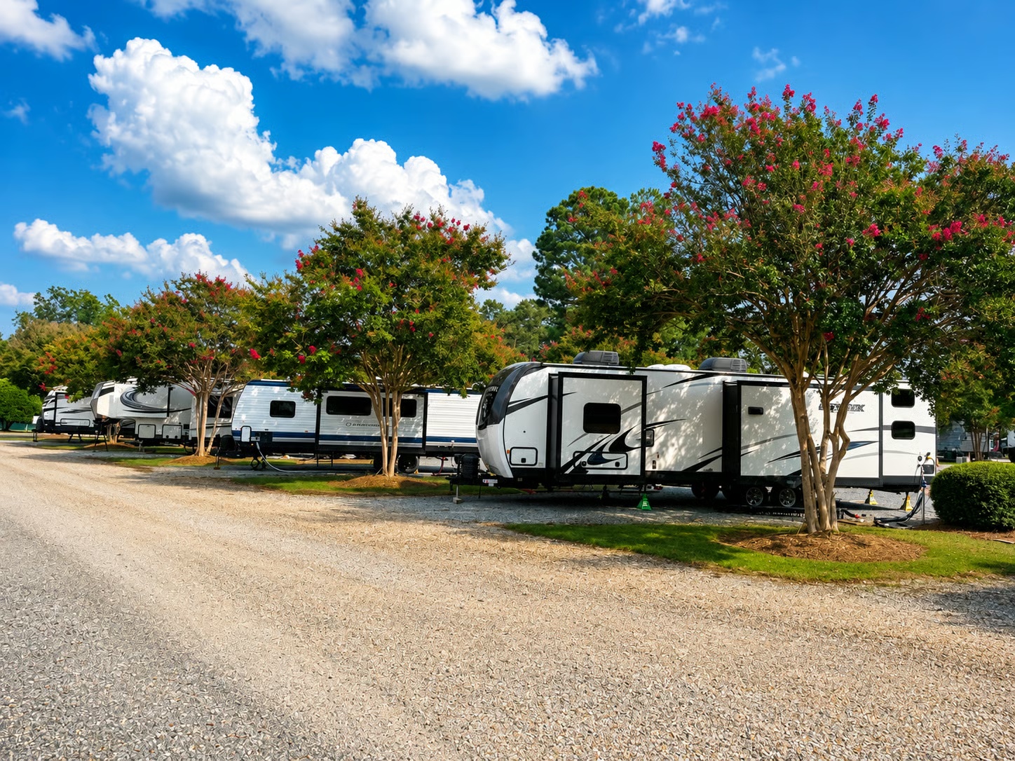 RV sites along the park road