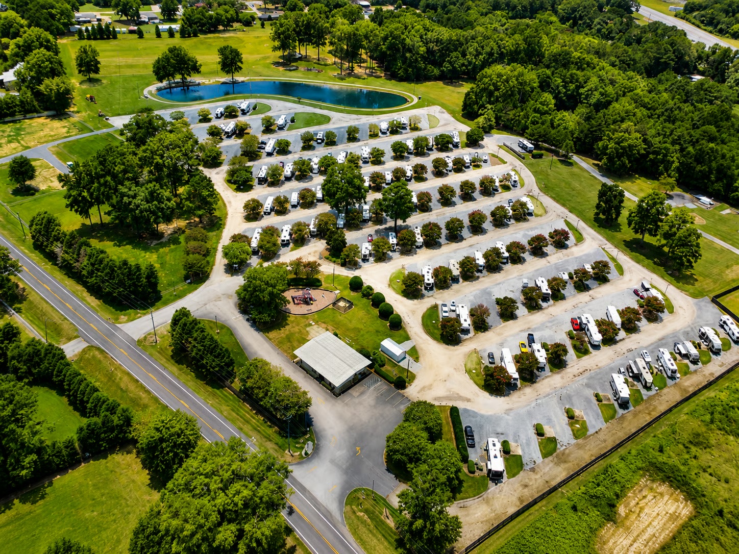 Aerial view of the grounds